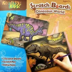 Scratch Board Dinosaurus 2 Stuks