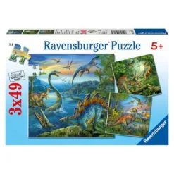 Legpuzzel Dinosaurus 3 X 49 Stukjes