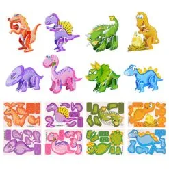 3D Puzzels Dinosaurus 8 Stuks