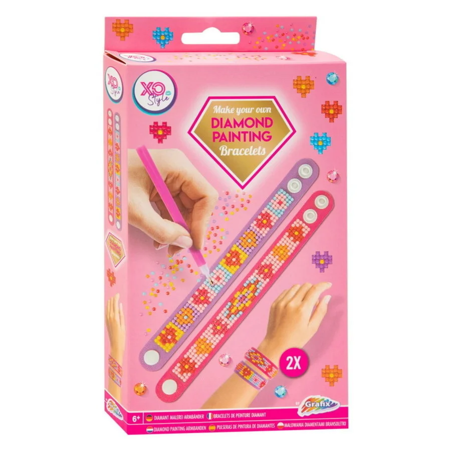 Diamond Painting Armband Roze-paars 2 Stuks