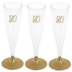 Party Proost Glas 80 Jaar 6 Stuks