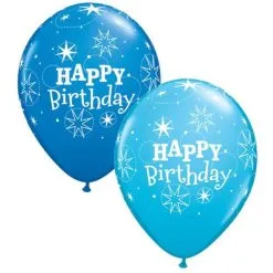 Ballon Happy Birthday 5 Stuks Blauw