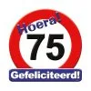 Schild Hoera 75 Jaar Groot