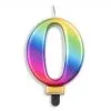 Kaars 0 Jaar Regenboog Luxe