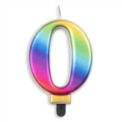 Kaars 0 Jaar Regenboog Luxe