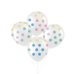 Ballonnen Met PASTEL Dots 6 Stuks