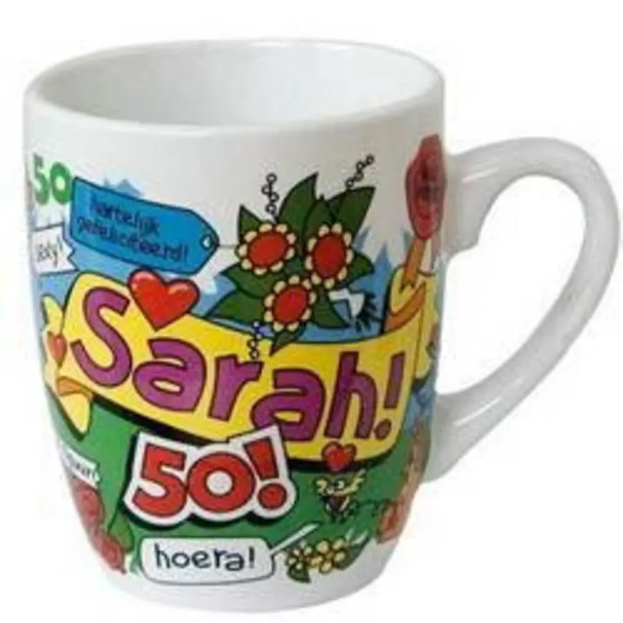 Mok Sarah 50 Jaar Cartoon