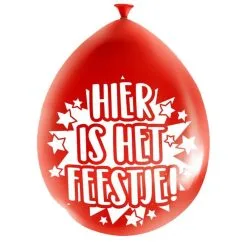 Ballonnen HOERA Hier Is Het Feestje